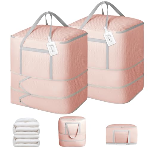 Comforter Storage Bag (Pink / 2 Pack -3-Layer)