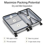 24 Inch Luggage (Silver / Checked-Medium 24-Inch)