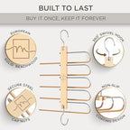 Pants Hangers Space Saving (Natural / 1 Pack)