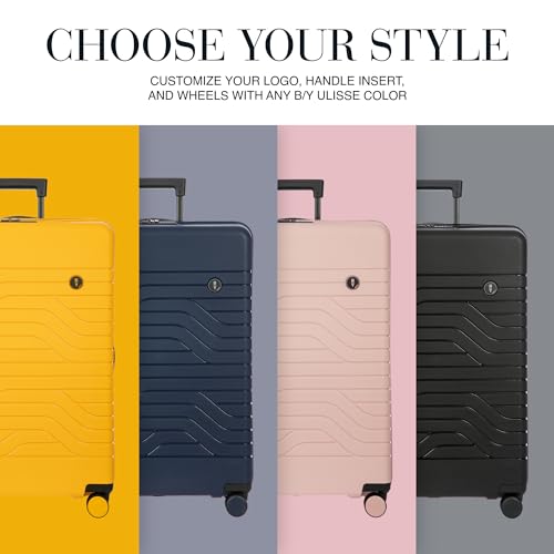 B Y Ulisse Checked Luggage with Spinner Wheels (Checked-medium / Pearl Pink)