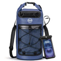 5/10/25/30/40L Waterproof Dry Backpack & Phone Case- Large Floating Dry Bag for Kayaking, Travel, Hiking, Fishing, Camping, Motorcycles & Beach, Heavy-Duty Roll Top Men/Women (Navy Blue) (25l+ Navy Blue / 30L)