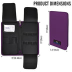 Leather 5 Scissor & Shear Storage Case for Hairstylist (Purple)