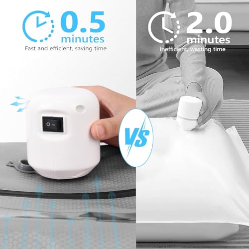 Vacuum Travel Bags with Pump (Grey / 2PC+Pump)