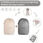 Washable Laundry Bags with Handles (Beige & Grey)