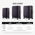 Carry On Luggage 22x14x9 Airline Approved (04-Blackcurrant Oolong / Carry-On 20-Inch (Clamshell, 34L))
