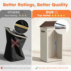 100L Laundry Hamper with Lid (Off-White / 100L)