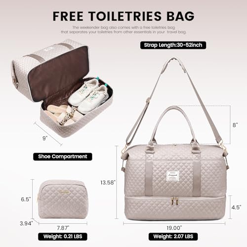 Travel Duffle Bag (Antiquewhite-b / Large-2 Pcs)