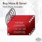 Personalized Luggage Tags for Suitcases (Pure Text-red-largename)