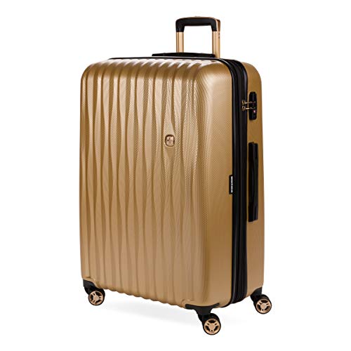 7272 Energie Expandable Hardside Luggage with Spinner Wheels and TSA Lock (Checked-Large 27-Inch / Gold)