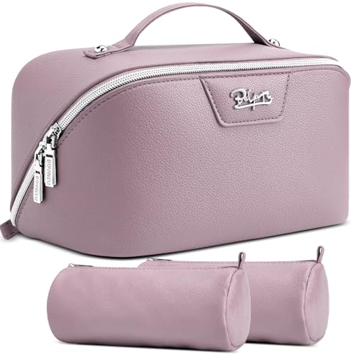 Travel Makeup Bag Cosmetic Bags for Women (L28Purple)