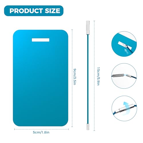 4PCS Personalized Luggage Tag (Lake Blue / Large)
