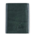 Leather Trifold Wallets For Men with ID and RFID Blocking Crafted with Buffalo Top Grain Cowhide Premium Leather (Wild Buffalo Meadow - Green)