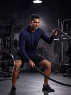 Mens Fashion Athletic Hoodies Sport Sweatshirt Solid Color Fleece Pullover Navy X (X-Large / Navy)