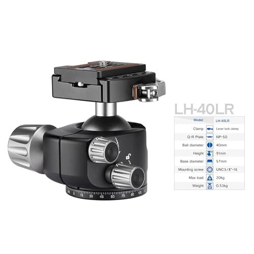 Carbon Fiber Tripod Kit (LS-365CX+LH-40LR:Maxload 20kg-5 Sections)