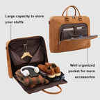Garment Bag for Travel Large Carry on Garment Bags Men Women (Brown)