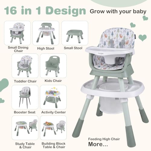 16 in 1 High Chair (Green)