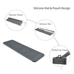 2 Pack Silicone Heat Resistant Travel Pouch for Straightener (2 Pack / Light Grey&beige)
