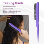 BRUSHZOO Hair Brush Set for Women All Hair Detangling Styling (Purpe)