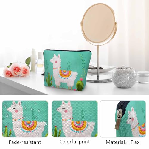 Makeup Bag Llama Makeup Bags For Purse Pouch (9 x 7.1 inch / Llama)
