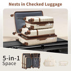 Luggage Sets with TSA Lock Hardside PC+ABS Carry On expandable Suitcase with Spinner Wheels Lightweight Rolling Travel Luggage Sets with YKK (Green(New) / 5 piece sets（20/24/28/DB/TB）)