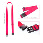 Luggage Straps Travel Belt Multiple Suitcases Connector (2Pcs Rose / 45 In Connect)