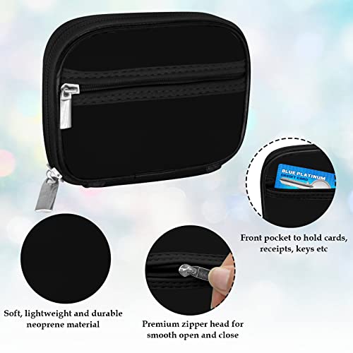 Weekly Travel Pill Organizer Cute Pill Case with 7 Day Pill Box (1 Case + 1 Box / A. Black 01)