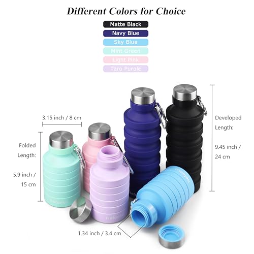 Collapsible Water Bottle (Black-27oz)