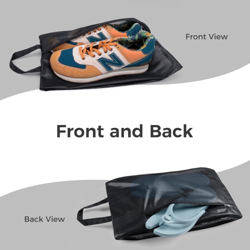 Shoe Bag for Travel (Black / Non-Foldable-Plus)