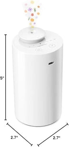 Airversa Waterless Diffuser for Essential Oil, Car Diffsuer, Battery Operated Nebulizer, 0.7 Fl Oz/ 20mL, Mini Scent Air Machine, 3 Timers & 3 Mist Levels for Home, Room, Car, Office - AN6 White