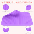 Silicone Heat Resistant Mat for Hair Tools (Purple / Oversize)