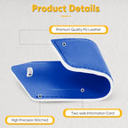 8 Pack Leather Luggage Tags for Suitcases Travel Tag (Fresh Blue)