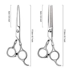 Hair Cutting Scissors Professional Home Haircutting Barber (Silver)