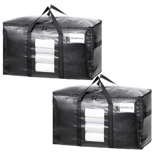 2 Pack Black Extra Large Moving Bags (Black / 2 Large)