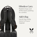 Cecil Laptop Backpack (18-Inch / Black Canvas/Brown)