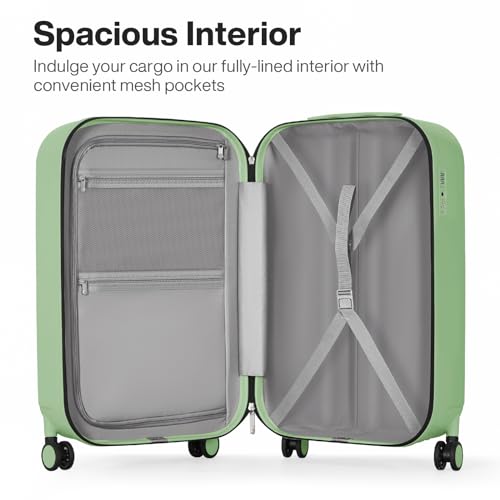 20 Inch Carry On Luggage PC Hardside Suitcases with Wheels & TSA for Travel Woman Men (Avocado Green TSA2 / 20-inch)