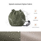 OneGo Drawstring Small Camera Bag Soft Cute Camera Pouch Handbag (Forest)