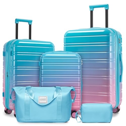 Luggage Sets 5 Piece (Cotton Candy / 5 Piece Set (20/24/28/DB/TB))