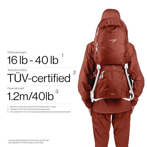 Canyon Scandinavian Hiking Baby Carrier Backpack (Canyon Red)