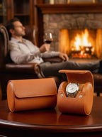 Single Watch Travel Case (Brown / 1 Watch Case)