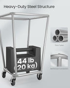 1 Section Laundry Basket with Wheels (Ink Black / 130 L (1-Section))