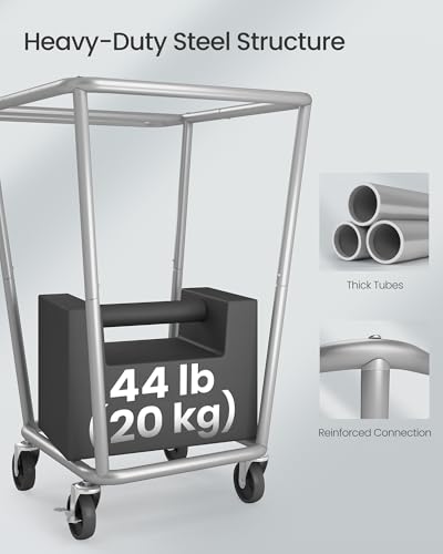 1 Section Laundry Basket with Wheels (Ink Black / 130 L (1-Section))