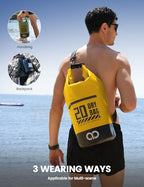 Dry Bag Waterproof Backpack with Phone Pouch 5L (Lemon Yellow / 30L)