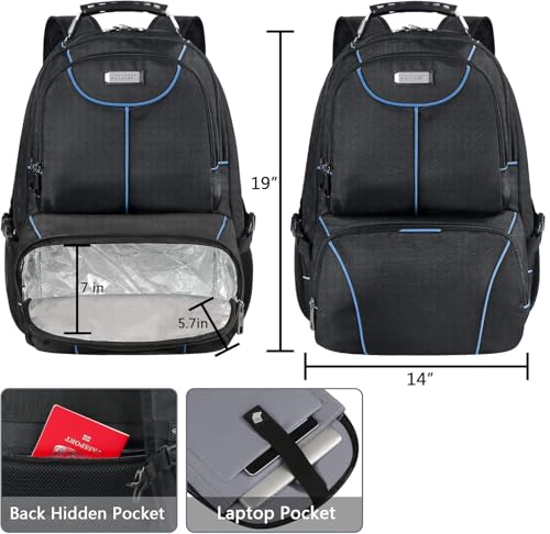 Lunch Bag Backpack (Blue-rfid)