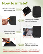 Inflatable Seat Cushion (1 Pack - Black)