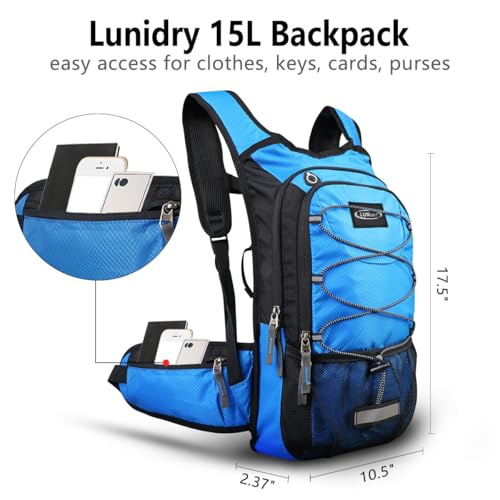 Hydration Backpack with 3L Water Bladder (Dark Blue)