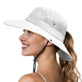 Ponytail Sun Hats for Women UPF 50+ Pure Beige (One Size / Pure Beige(ponytail Hole))