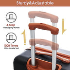 Luggage set 13 Piece 16 20 24 28 IN Hardside Suitcase with Bags (Luggage Set With Bags / Black and Brown-2(13 piece))
