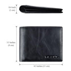 Mens Wallet with RFID Blocking 2 ID Windows (Black)