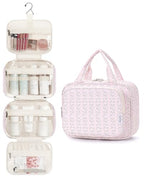 Hanging Toiletry Bag for Women (Y-Pink Flower Buds / Medium)