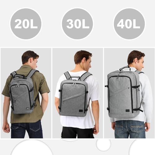Travel Backpack Airline Approved Under Seat Personal Item Bag (Grey / Small)